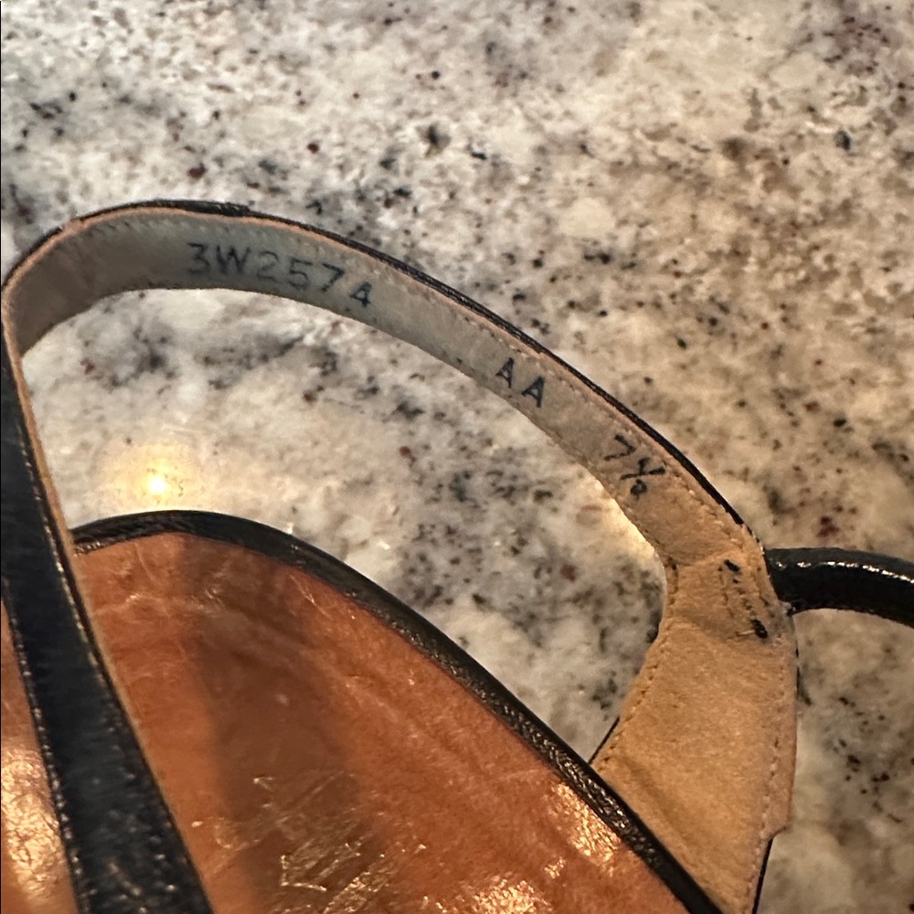 Martinique Black and Tan Wedge Sandals - Picture 6 of 13